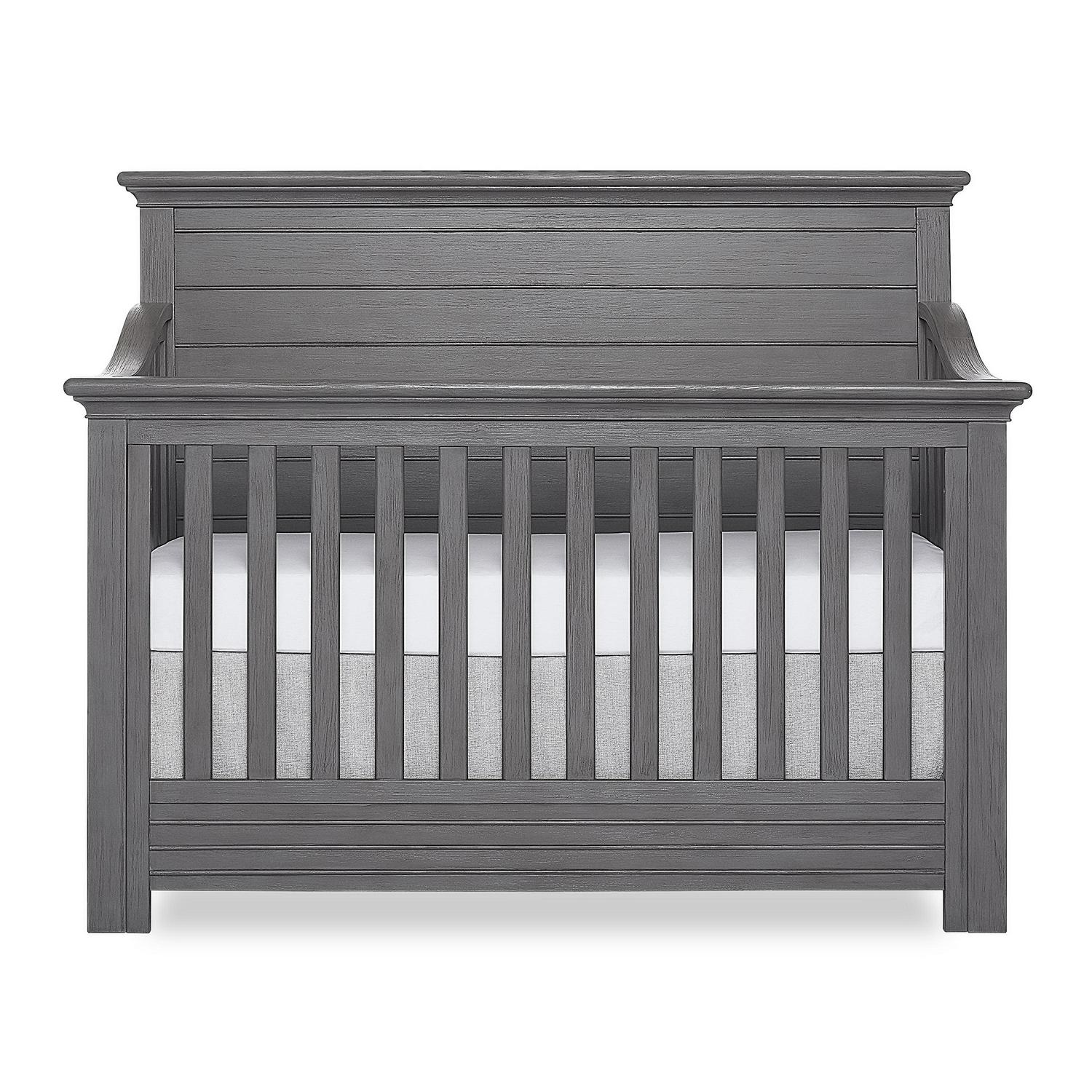 evolur Waverly 5-in-1 Full Panel Convertible Crib, Rustic Grey - Image 14