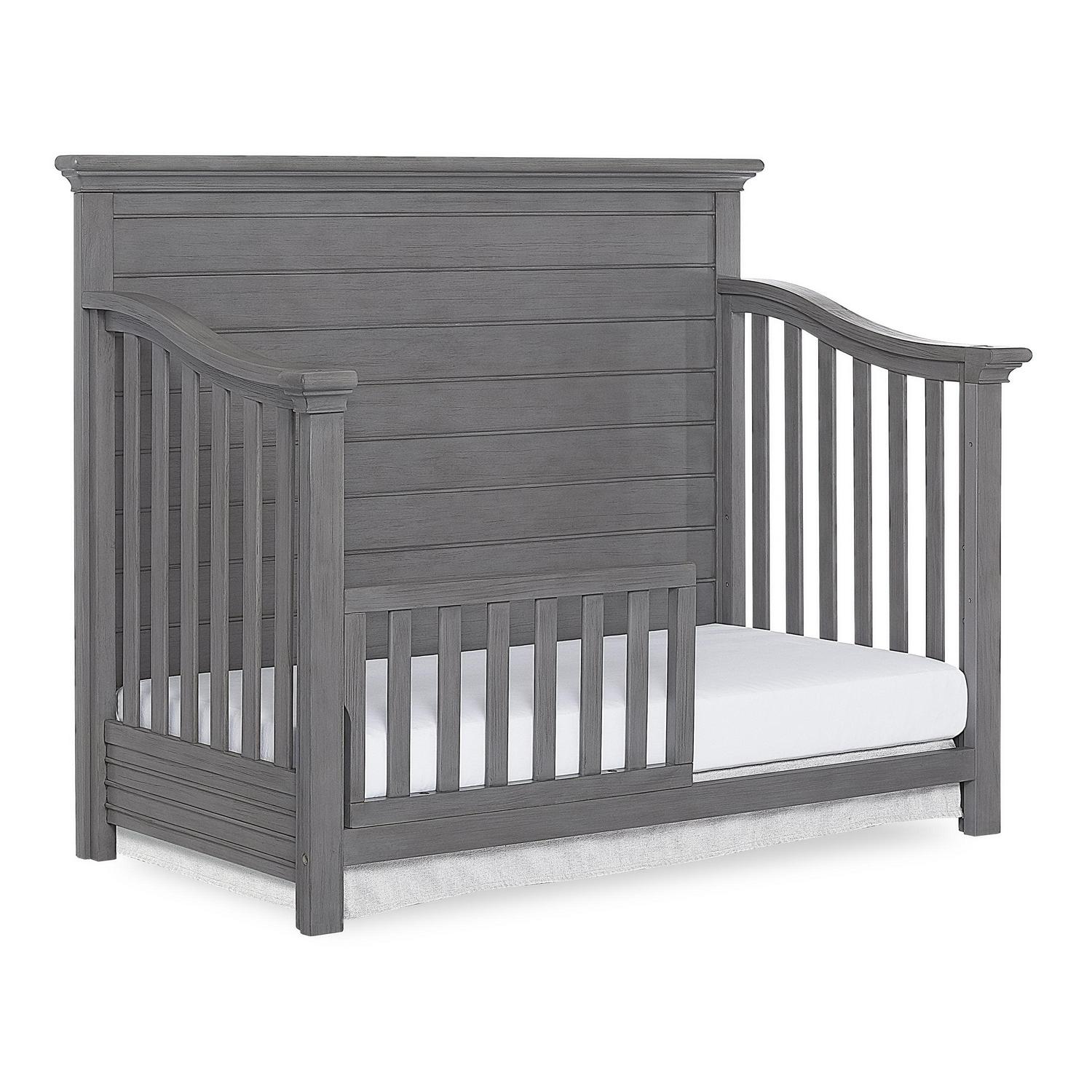 evolur Waverly 5-in-1 Full Panel Convertible Crib, Rustic Grey - Image 11