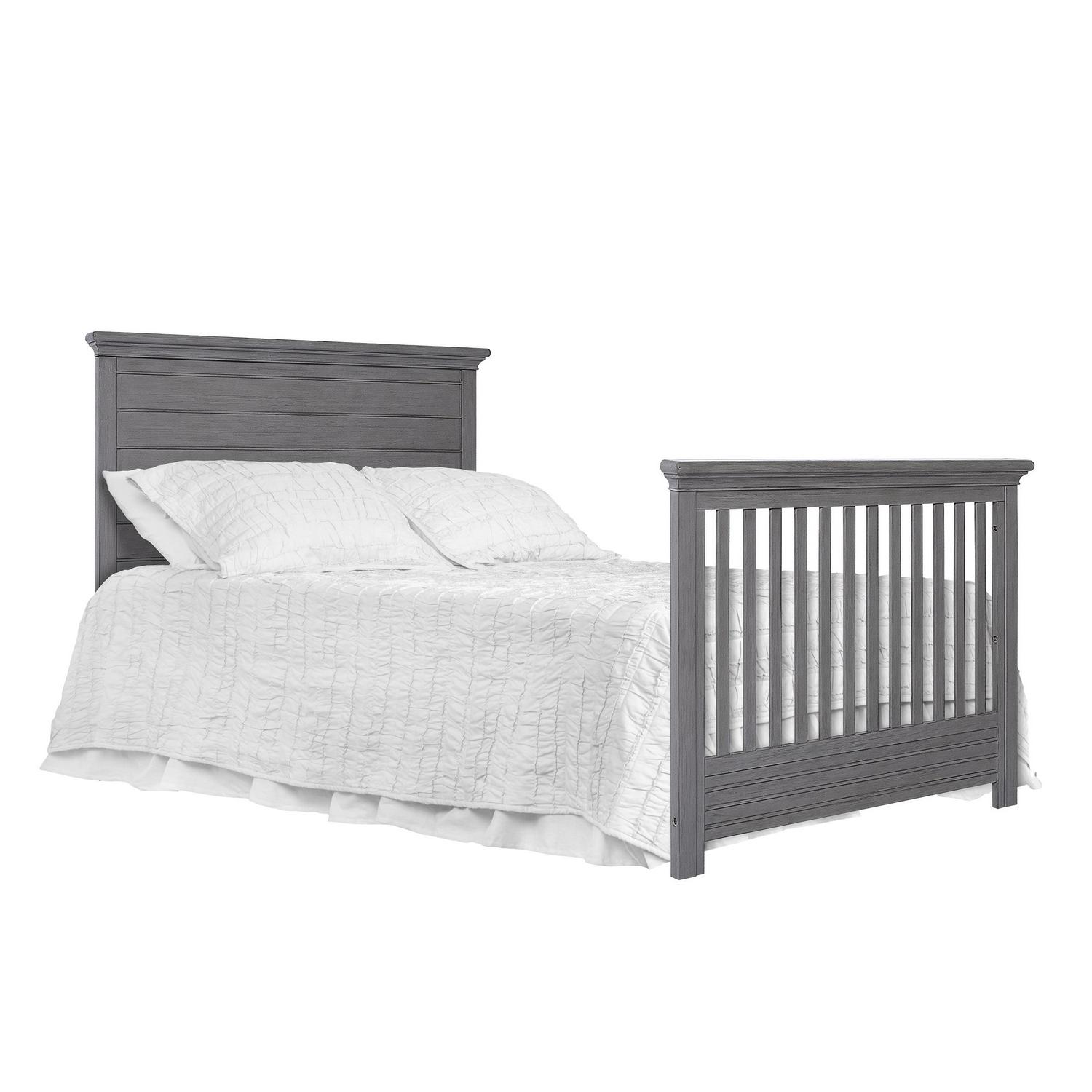 evolur Waverly 5-in-1 Full Panel Convertible Crib, Rustic Grey - Image 17