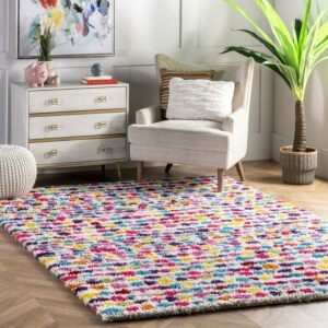 Allard Striped Shag Area Rug