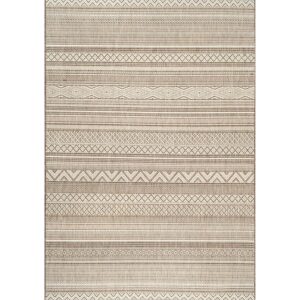 nuLOOM Erlinda Tribal Indoor/Outdoor Accent Rug, 3' x 5', Beige