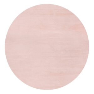 nuLOOM Faux Rabbit Soft Solid Shag Area Rug, 6', Pink