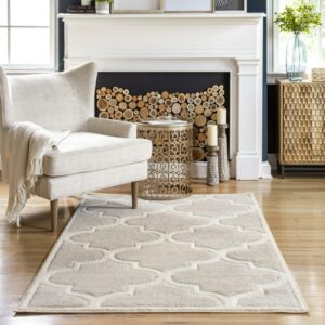 nuLOOM Hand Tufted Fez Area Rug, 3' 6" x 5' 6", Fez Neutral