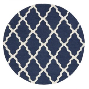 nuLOOM Marrakech Trellis Wool Area Rug, 8', Navy