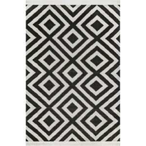 nuLOOM Rayne Diamond Fringe Indoor/Outdoor Area Rug, 5' x 8', Rayne Black