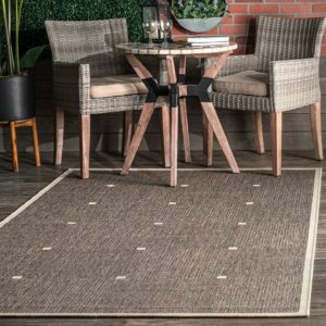 nuLOOM Ryann Glen Check Indoor/Outdoor Area Rug, 8' x 10', Dark Grey