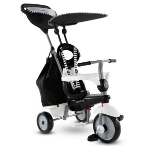smarTrike Vanilla Plus, 4-in-1 Toddler Tricycle, 15M+, Black & White