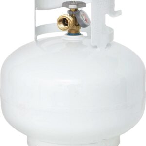 Flame King 11 lb Squatty Steel Refillable Propane Cylinder with OPD Valve & Built in Gauge