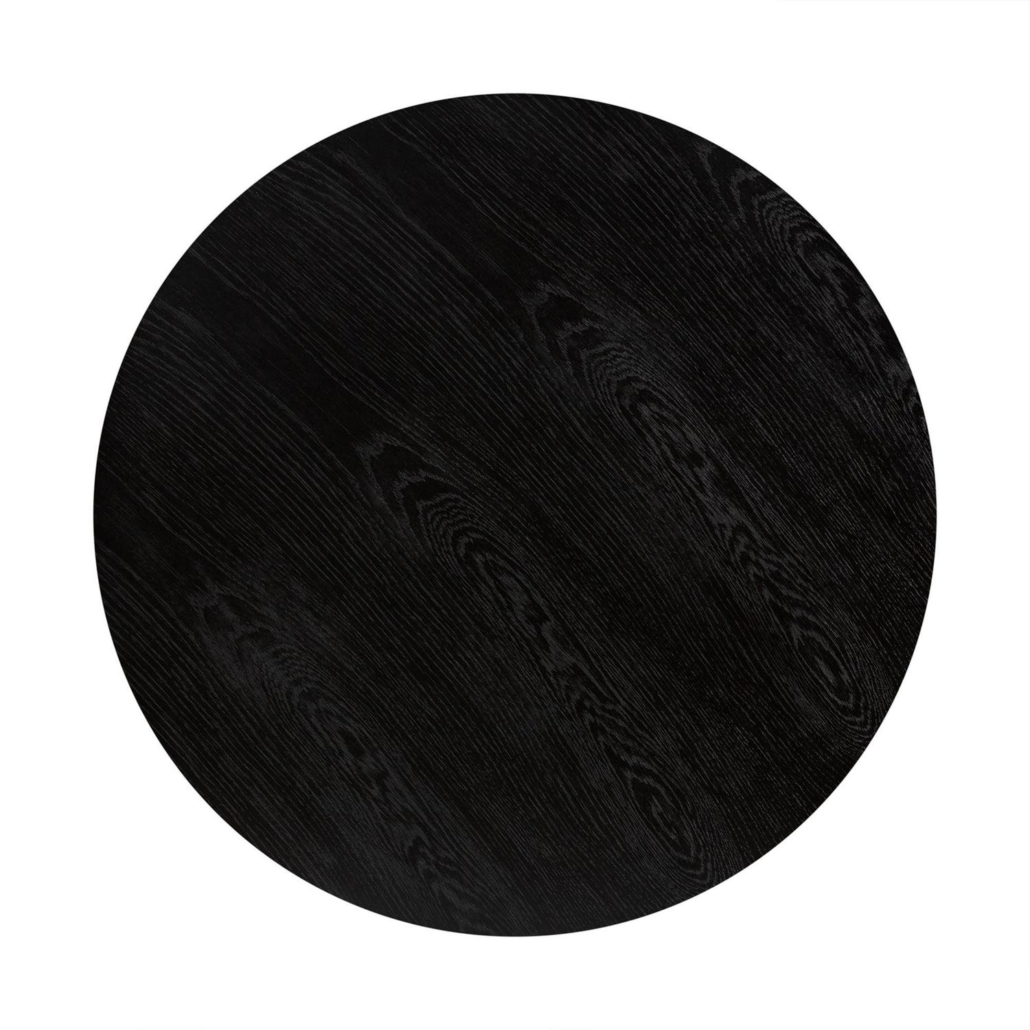 Sylvie Brushed Oak and Metal Round Coffee Table - Image 6