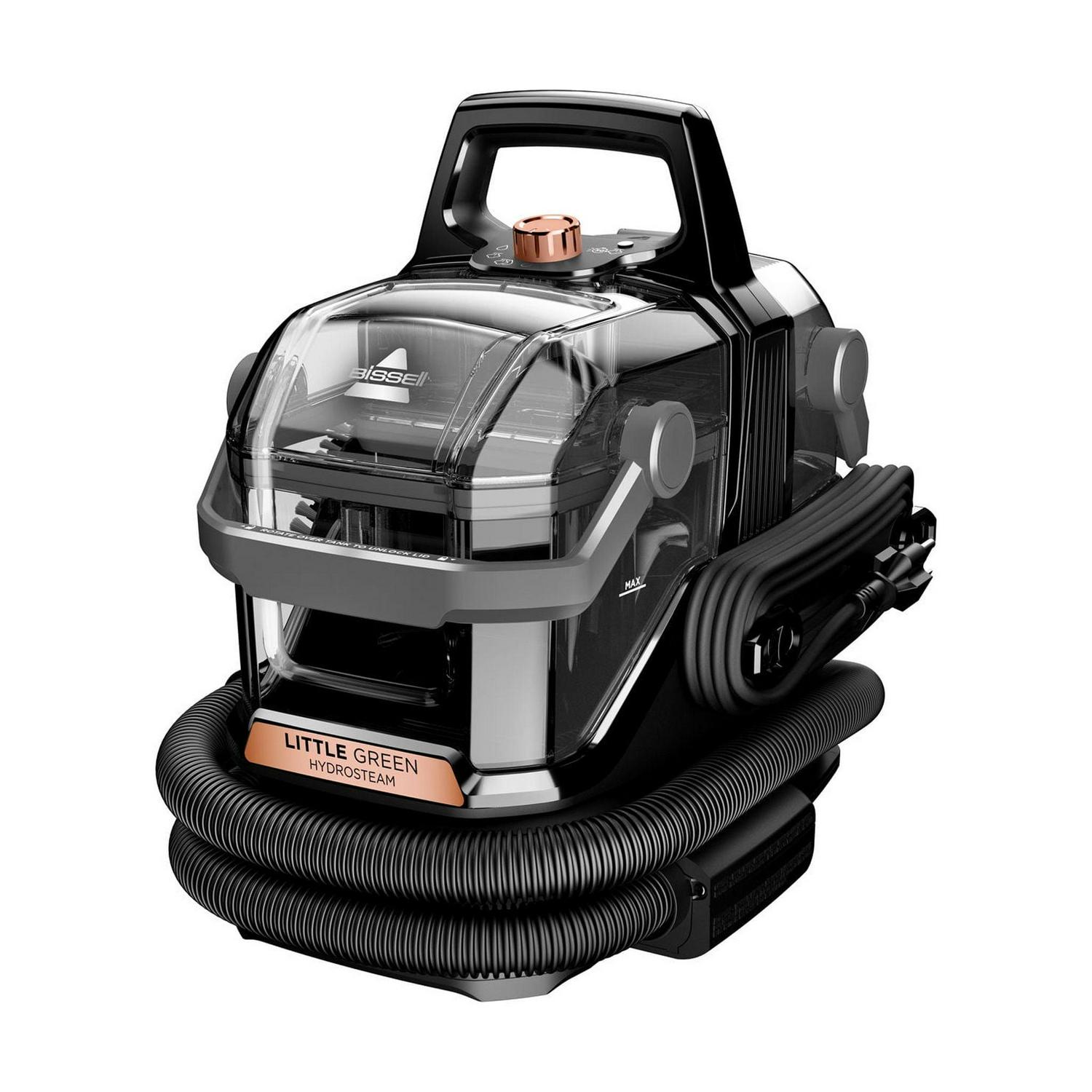 BISSELL Little Green HydroSteam Portable Deep Cleaner, for Carpet , Upholstery, Auto, and Stairs, HydroSteam Technology, 3 Cleaning Modes, Fast Drying, 3532, Black & Copper - Image 2
