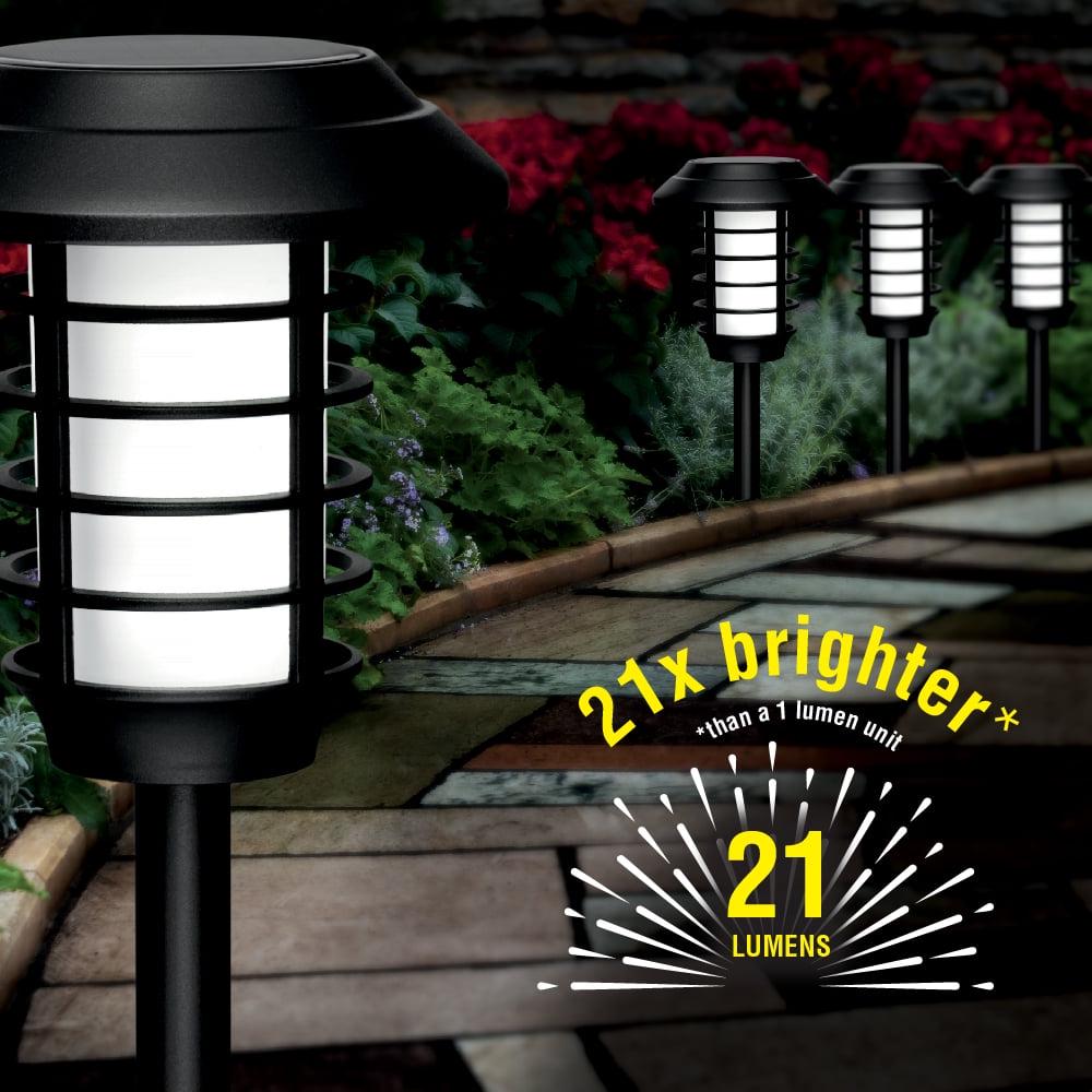 Bell+Howell Smart Solar Pathway Lights, XL Bright White & Flickering Flame Outdoor Lighting, 4 Pack - Image 4