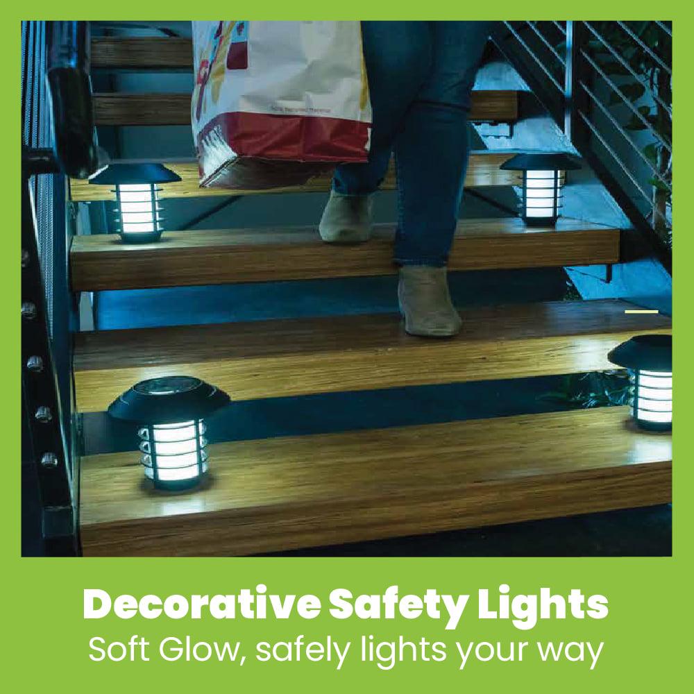 Bell+Howell Smart Solar Pathway Lights, XL Bright White & Flickering Flame Outdoor Lighting, 4 Pack - Image 8