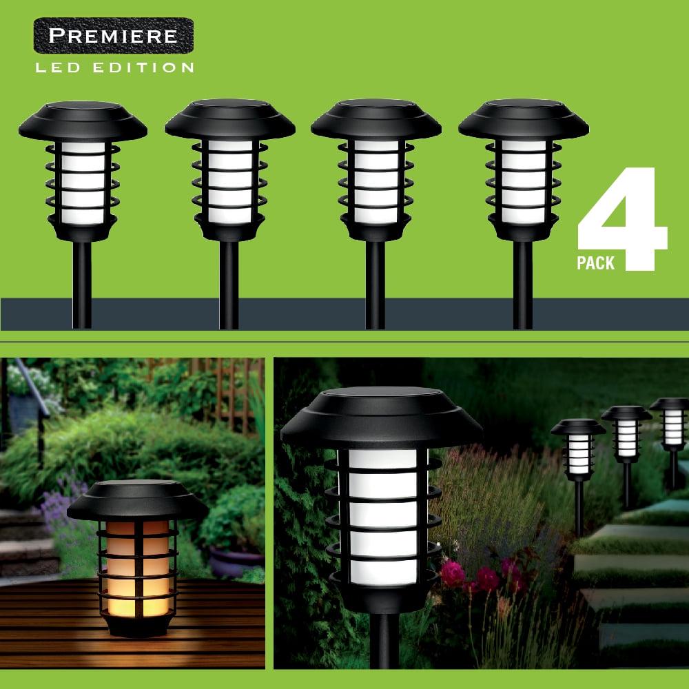 Bell+Howell Smart Solar Pathway Lights, XL Bright White & Flickering Flame Outdoor Lighting, 4 Pack - Image 3