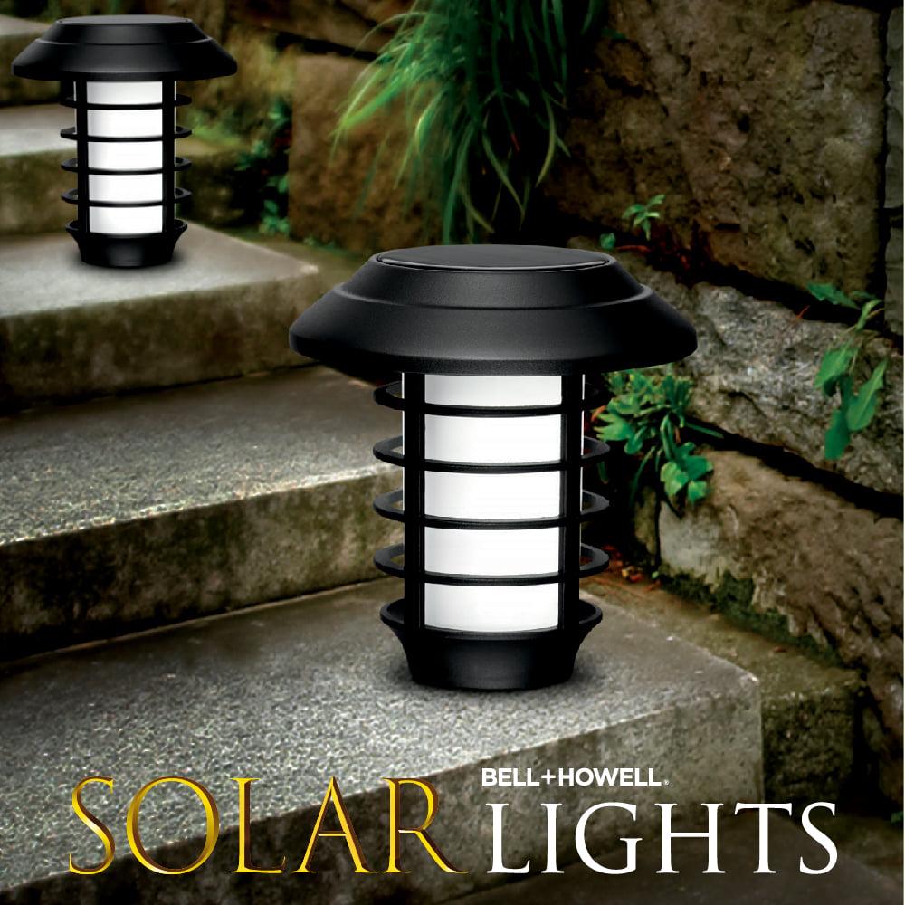 Bell+Howell Smart Solar Pathway Lights, XL Bright White & Flickering Flame Outdoor Lighting, 4 Pack - Image 2