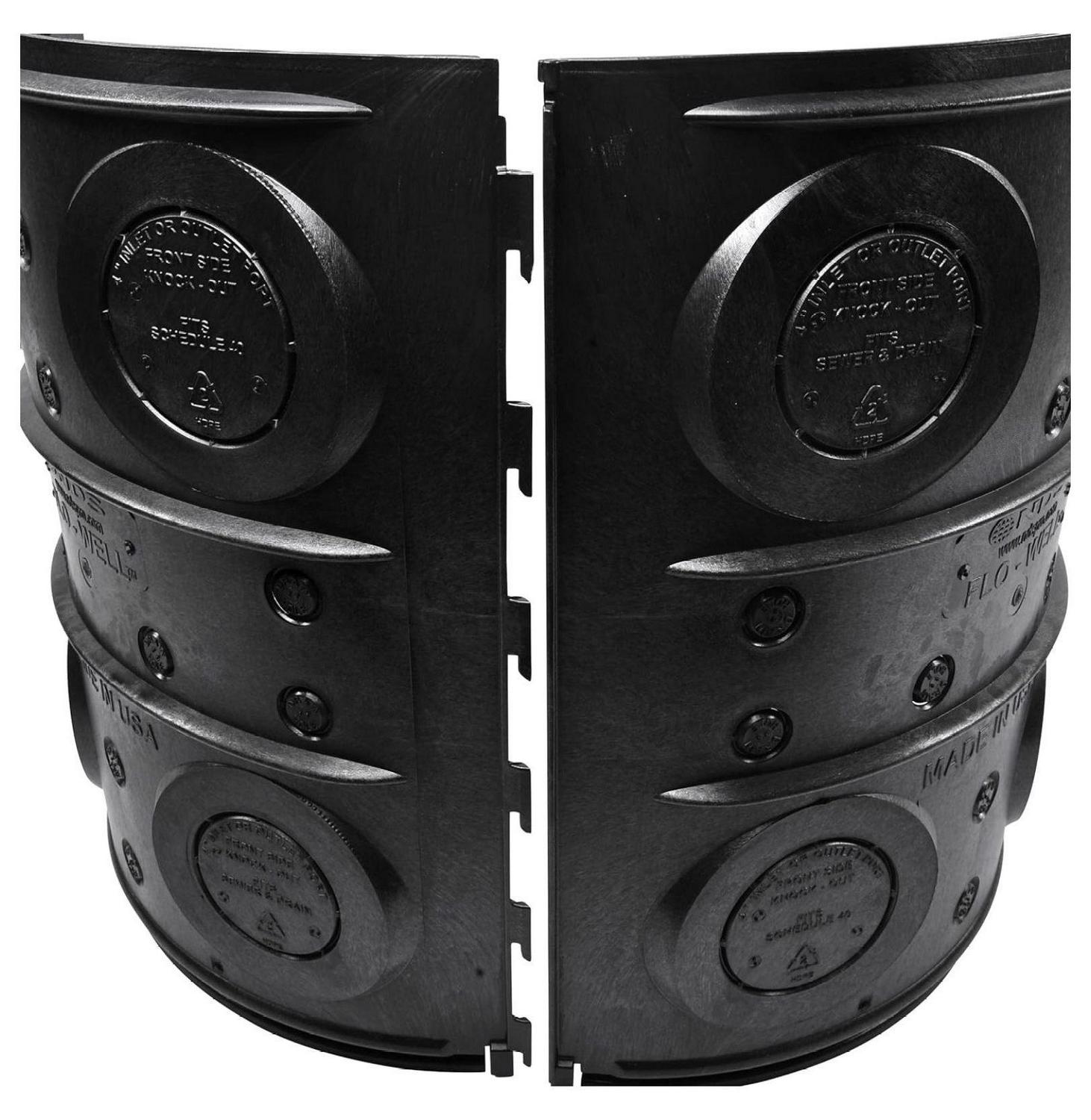 Bomrokson FWAS24 50 Gal. Flo Stormwater Dry Well System Kit with 3 Side Panels & 1 Cover, Ideal for Rainwater Collection, Black - Image 6