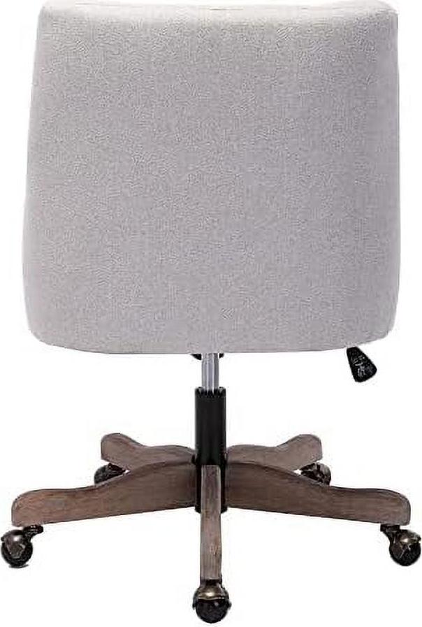 CCBIUOMBO Home Office Chair Adjustable Upholstered Computer Desk Chair with Degree Swiveling Base Ergonomic Task Chair Vanity Chair for Office Living Room Studying Beige - Image 5