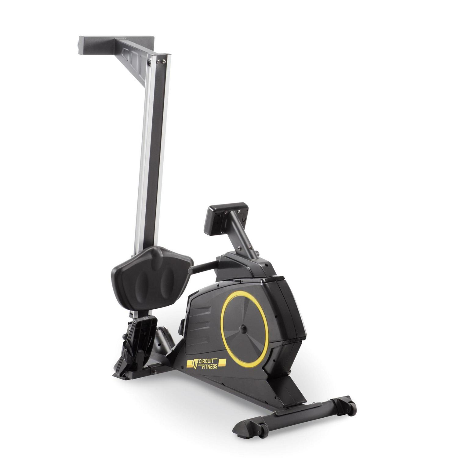 CIRCUIT FITNESS Deluxe Foldable Magnetic Rowing Machine with 8 Resistance Settings/Transport Wheels/LCD Monitor AMZ-986RW - Image 7