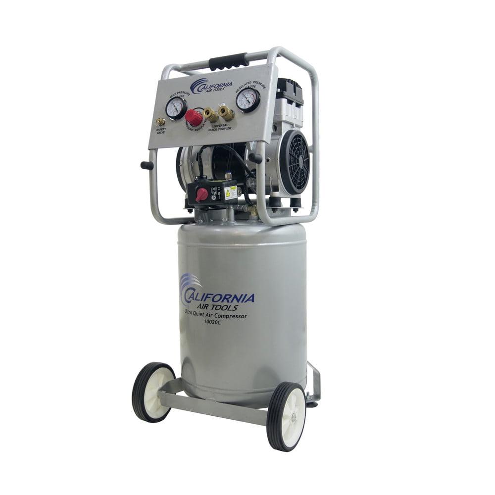 California Air Tools 10020CAD-22060 Ultra Quiet & Oil-Free 2.0 Hp, 10.0 Gal. Steel Tank Air Compressor with Auto Drain Valve