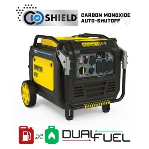 Champion 8500-Watt Electric Start Dual Fuel Home Backup Portable Inverter Generator with Quiet Technology and CO Shield®