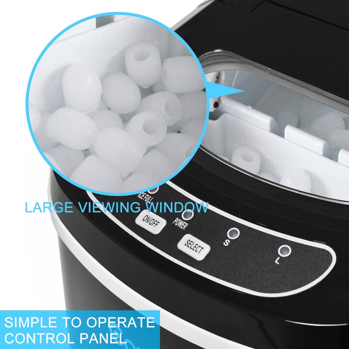 Costway Black Portable Compact Electric Ice Maker Machine Mini Cube 26lb/Day - Image 4