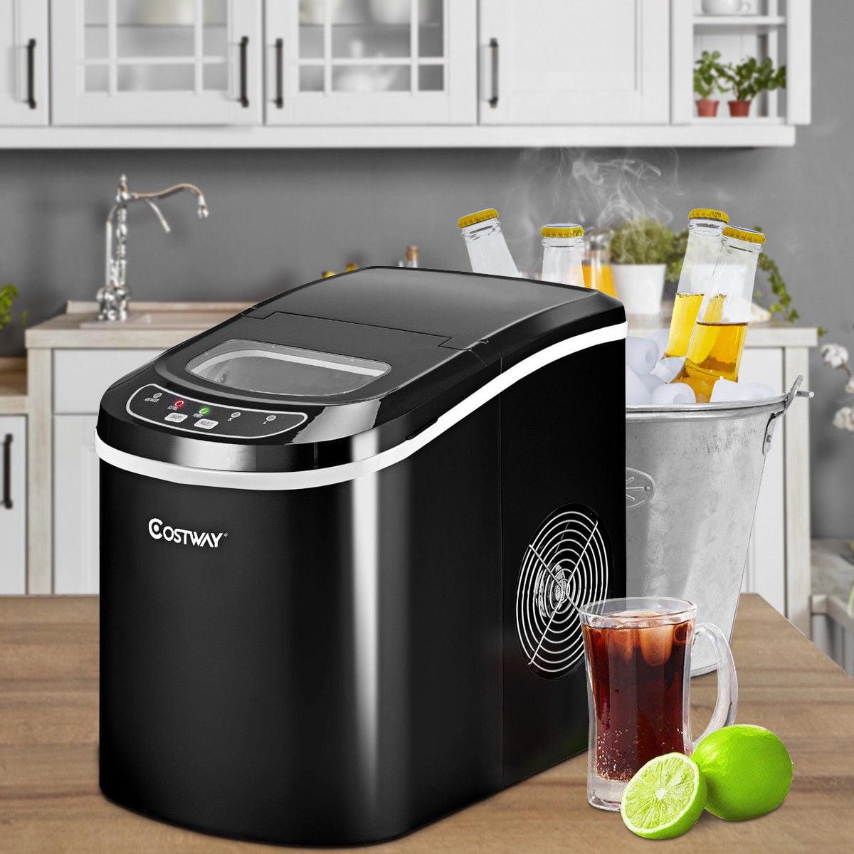 Costway Black Portable Compact Electric Ice Maker Machine Mini Cube 26lb/Day - Image 5