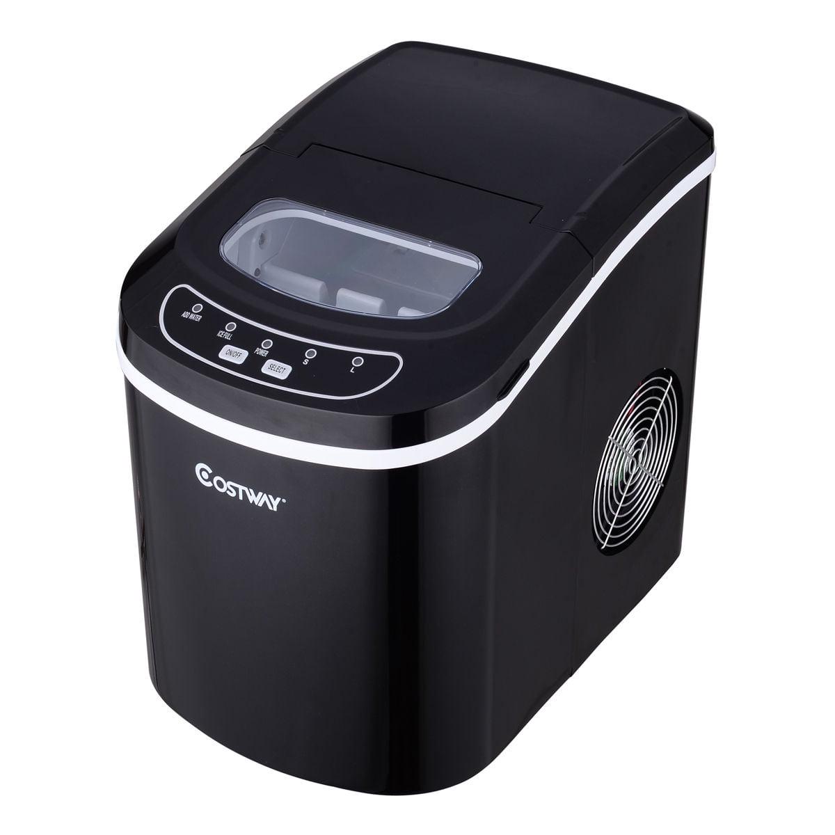 Costway Black Portable Compact Electric Ice Maker Machine Mini Cube 26lb/Day - Image 9