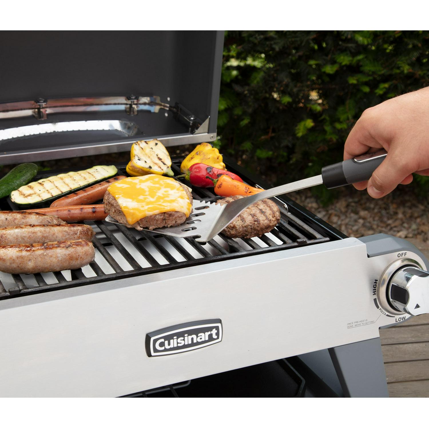 Cuisinart CGG-403 3-in-1 Grill, Griddle and Pizza Oven, Stainless Steel - Image 4