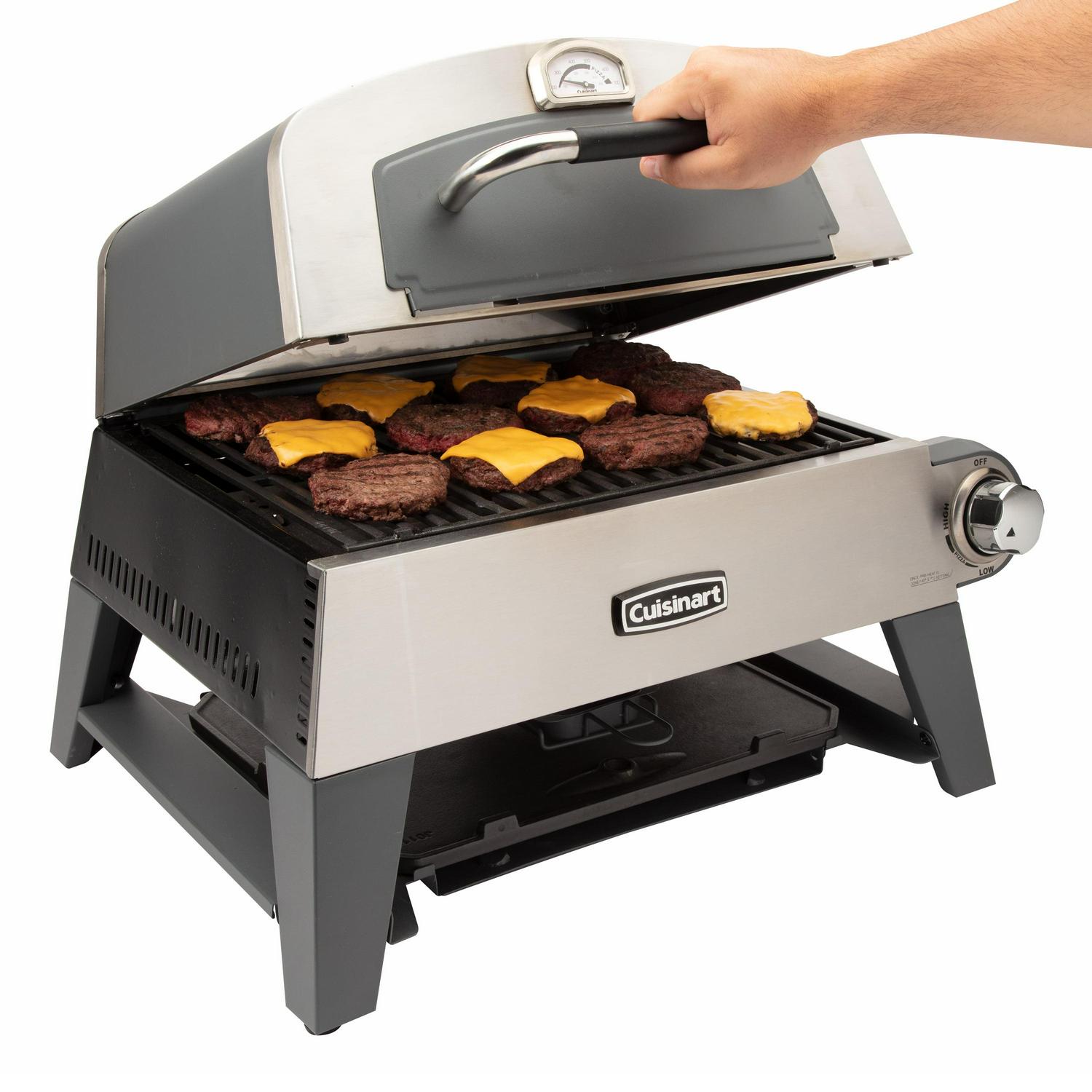 Cuisinart CGG-403 3-in-1 Grill, Griddle and Pizza Oven, Stainless Steel - Image 8