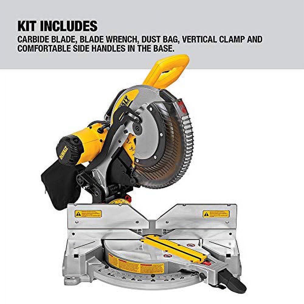 DEWALT 308351915 12 in. 15 Amp Compound Double Bevel Miter Saw - Image 3