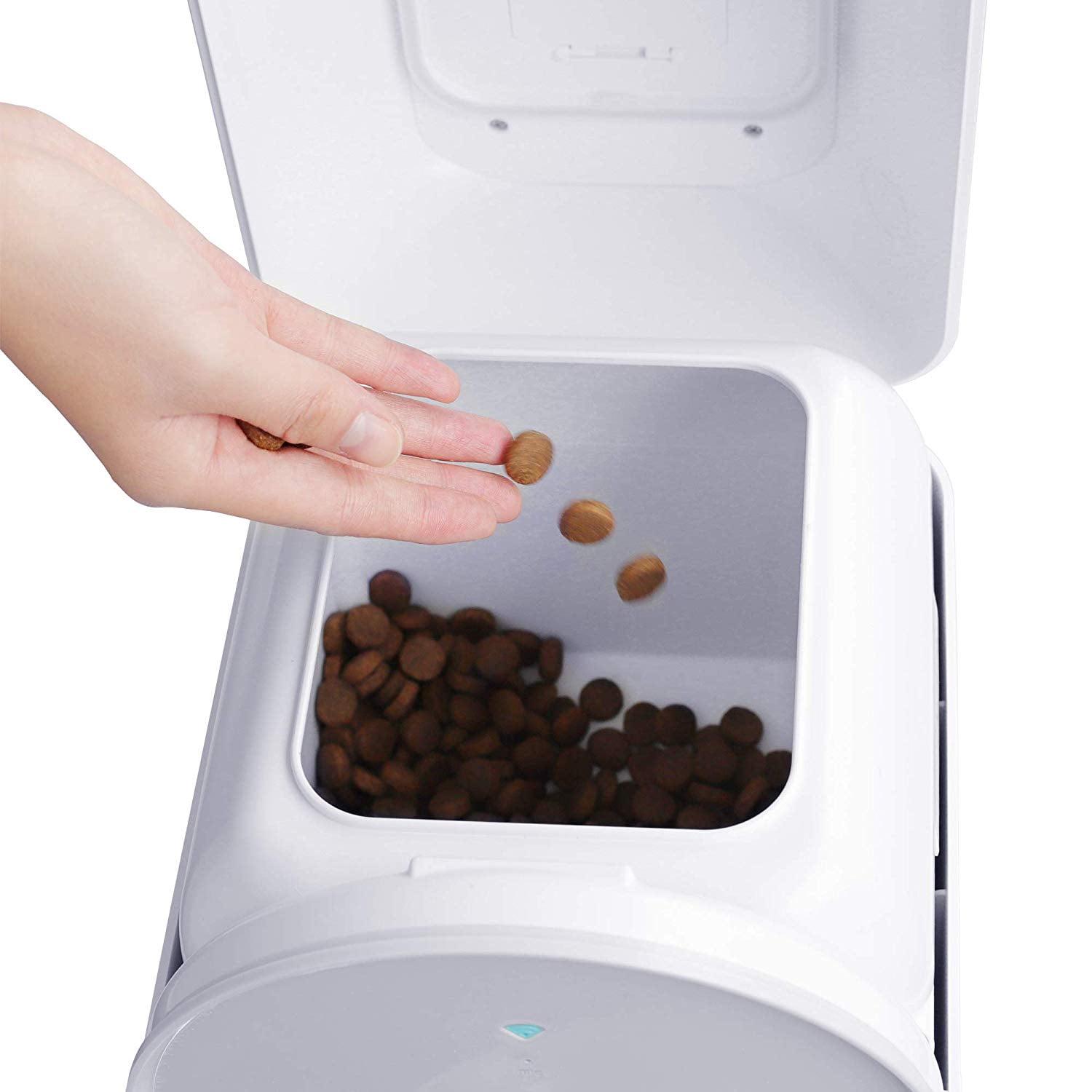 DOGNESS Automatic WiFi Dog/Cat Smart Camera Feeder - 6.5lbs Large Capacity App Control Food Dispenser with WiFi, Portion Control, Voice Recording,Timer Programmable - Grey - Image 2