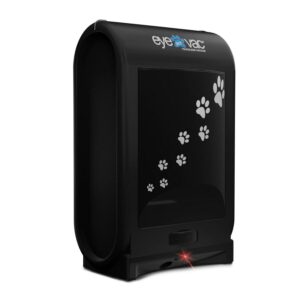 EyeVac Pet EVPET-PB 6.5 Qt Stationary Touchless Vacuum, Black w/ Paw Prints