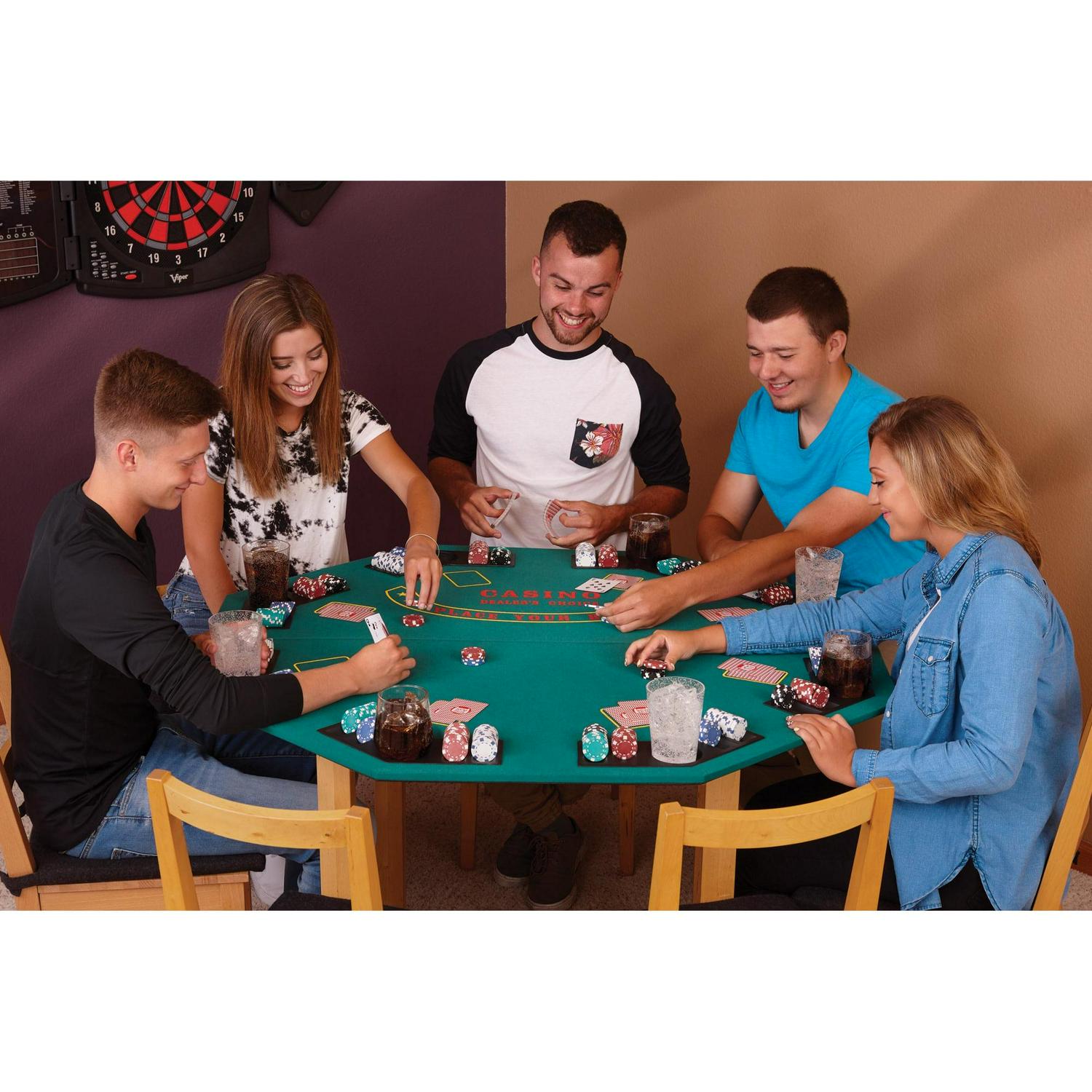 Fat Cat Poker, Blackjack, Texas Hold'Em Portable Table Top, 8 Players - Image 9