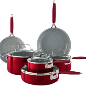 Food Network 10-pc Nonstick Ceramic Cookware – Elevate Your Cooking with Style and Durability!