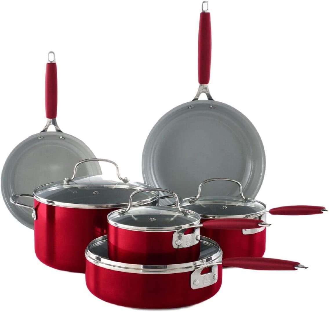 Food Network 10-pc Nonstick Ceramic Cookware – Elevate Your Cooking with Style and Durability!
