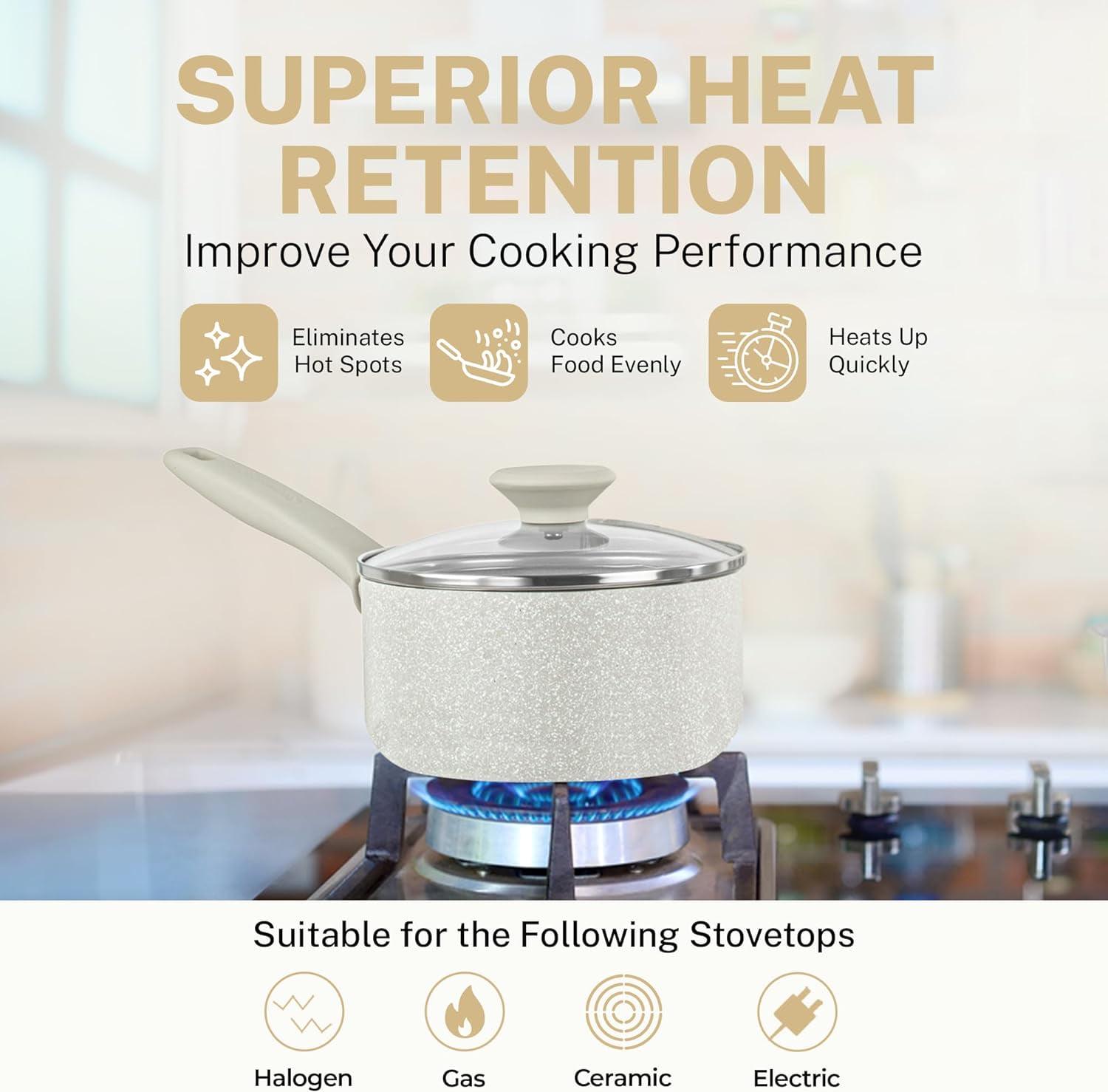 GraniteStone 20 Piece Non Stick Diamond Coated Kitchen Cookware Sets - Image 7