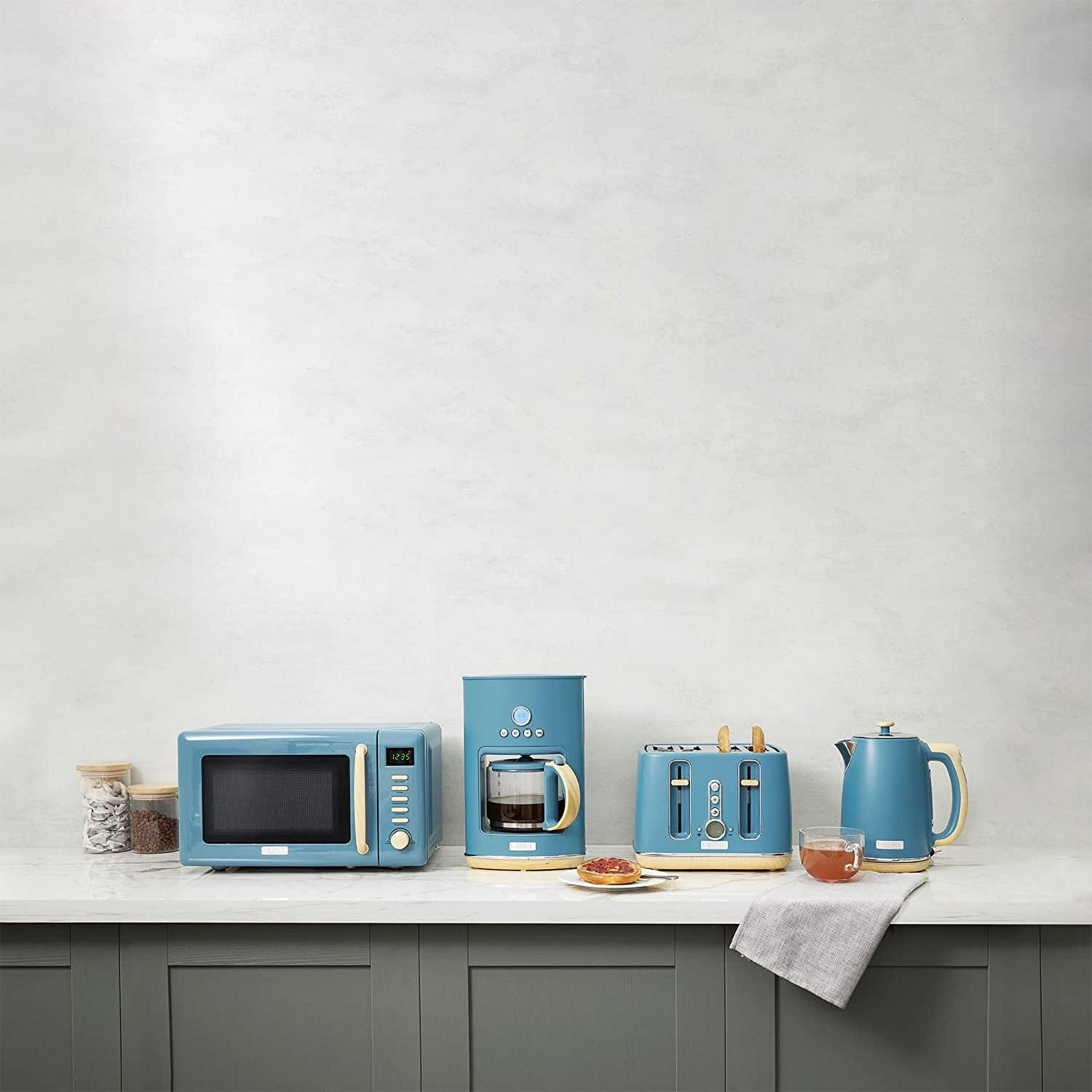 Haden Dorchester 0.7 Cu Ft Compact Countertop Microwave, Stone Blue - Image 10