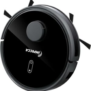 Impecca S26 Robot Vacuum and Mop Combo, 2600PA LDR Laser Guided Robotic Vacuum Cleaner Mop Floors and Vacuum Carpets Pet Hair Mapping & Virtual walls, Self Charging Wi-Fi/App/Alexa/Google Home, Remote