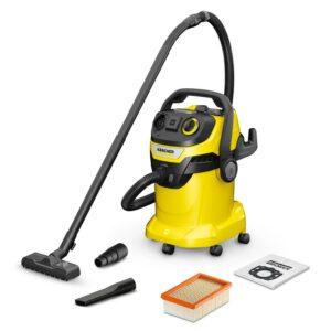 Karcher Shop Vacuum, WD 5/P, Wet and Dry Vac, Blower Feature, Power Tool Adapter, Heavy Duty - 6.3 Gallon