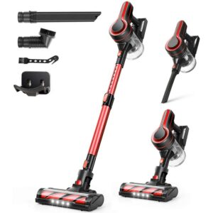 Lightweight Cordless Stick Vacuum Cleaner 2 in 1 H250-Red