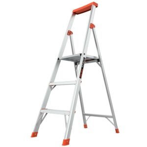Little Giant Flip-N-Lite 5' Aluminum, Platform 3 Step Ladder, 300 lbs Rated, Type 1A