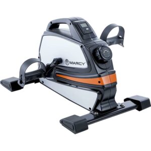 Marcy Portable Magnetic Mini Cycle Compact Under-Desk Pedal Cardio Exerciser NS-9200, Black Orange White, One Size - (Open Box)