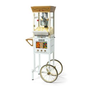 Nostalgia Vintage Movie Theatre, Candy Dispensing, Kettle Popcorn Cart, Ivory