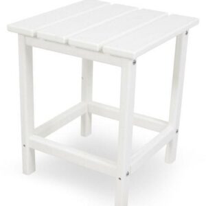 POLYWOOD ECT18WH Long Island 18  Side Table, White