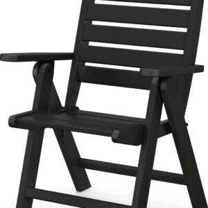 POLYWOOD Nautical Highback Chair in Black