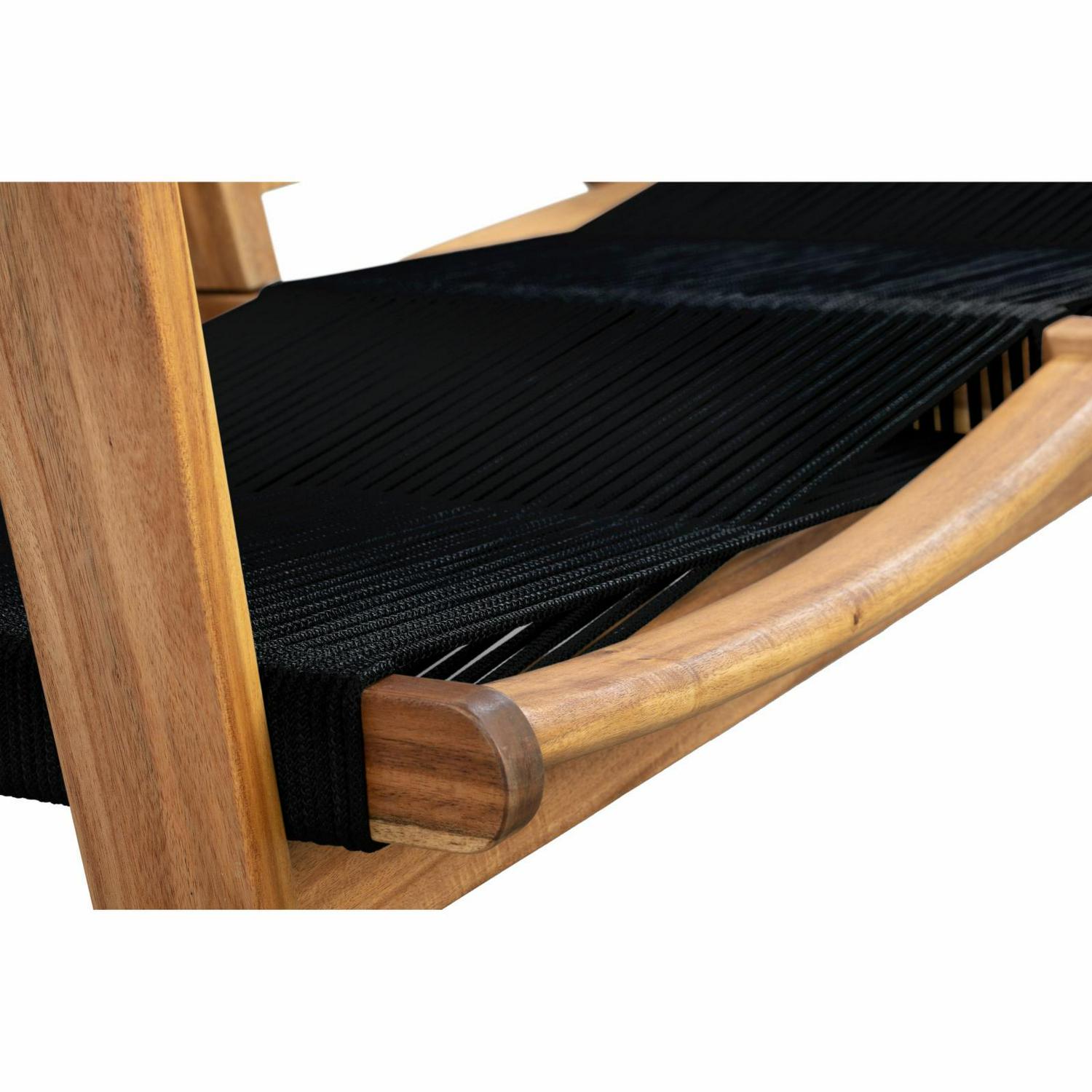 Balkene Home Kingsmen Loveseat Bench Mid Century Modern Wooden Bench Indoors & Outdoors Solid Wood Construction Warm Teak Tones - Image 2