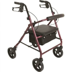 Rollator Aluminum Height Adjustable Black