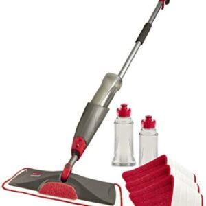 Rubbermaid Reveal Spray Microfiber Floor Mop Cleaning Kit for Laminate & Hardwood Floors, Spray Mop with Reusable Washable Pads, Commercial Mop