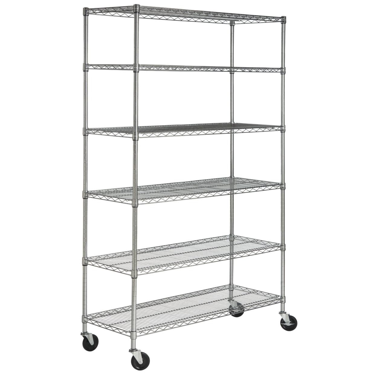 SAFAVIEH Juliet 6-Tier Heavy Duty Chrome Wire Shelf Chrome - Image 3