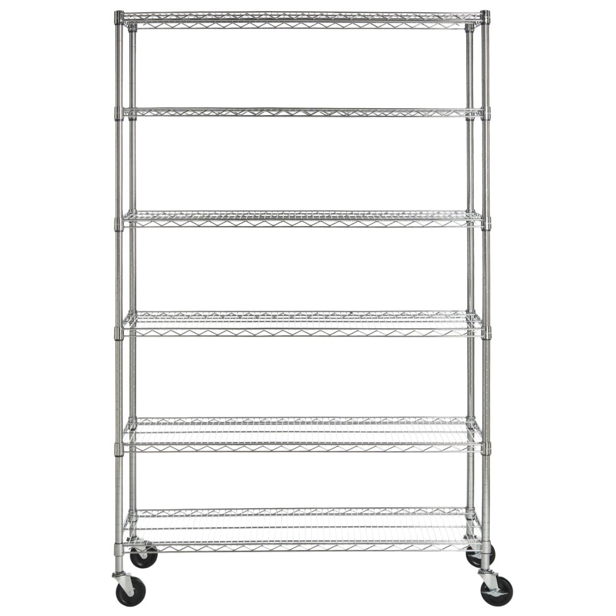 SAFAVIEH Juliet 6-Tier Heavy Duty Chrome Wire Shelf Chrome - Image 2