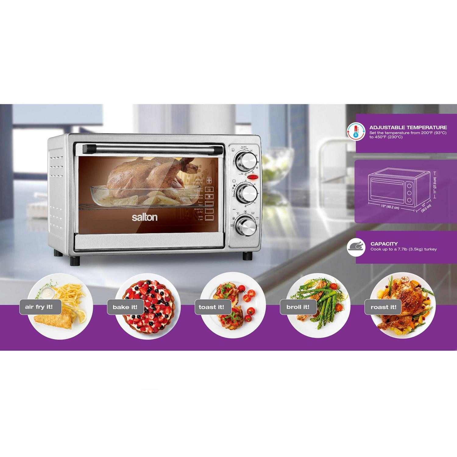 Salton Stainless Steel Air Fryer Toaster Oven - Image 5
